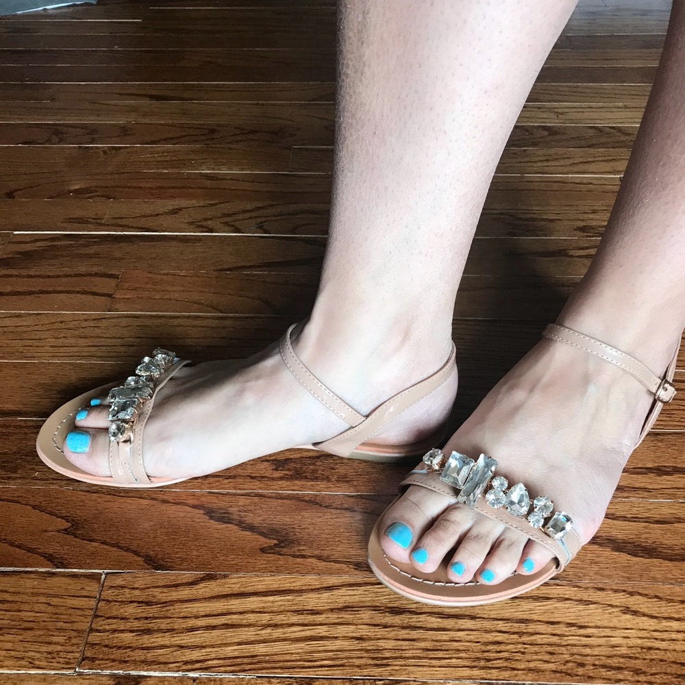 Primadonna Collection Rhinestone Sandals Sz 9 - Picture 3 of 4